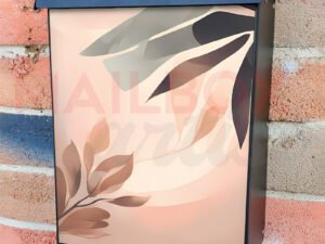 Minimalist Zen Mid Century Botanical Art 7 Colonial Mailbox Cover