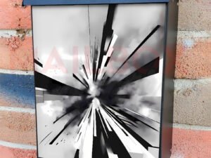 Minimalist Zen Mid Century Botanical Art 8 Colonial Mailbox Cover