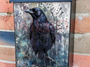 Halloween Raven Colonial Mailbox Cover