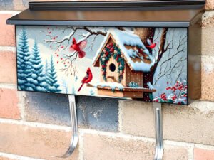 Christmas Morning Birds Townhouse Mailbox Cover