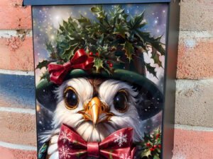 Cute Christmas Bird Colonial Mailbox Cover