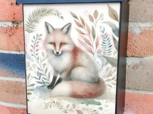 Boho Summer Fox Colonial Mailbox Cover