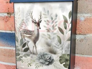 Bohemian Forest Elk Colonial Mailbox Cover
