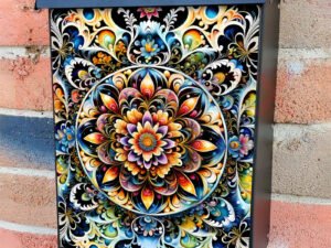Beautiful Indian Mandala Colonial Mailbox Cover