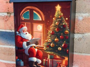 Vintage Santa Design Colonial Mailbox Cover