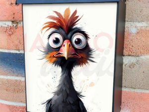 Funny Black Bird Colonial Mailbox Cover