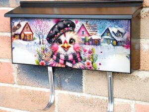 Valentine’s Day Chicken Townhouse Mailbox Cover