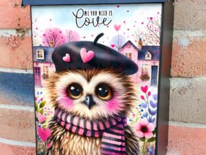Owl You Need is Love Colonial Mailbox Cover