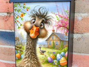 Silly Easter Goose 2 Colonial Mailbox Cover