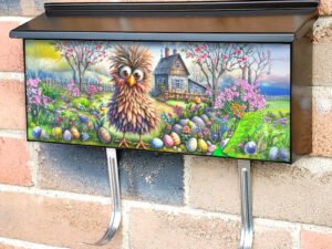 Silly Easter Chicken Townhouse Mailbox Cover